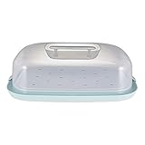 keeeper Sandwich-, Kuchen- und Muffin-Butler mit Servierplatte, BPA-freier Kunststoff, 48,5 x 35 x 15 cm, Paolo, Mintgrü