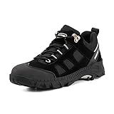 JACKSHIBO Wanderschuhe Herren Damen Verschleißfest Trekkingschuhe Winter Schnürsenkel Leichte Outdoor Schuhe Winterschuhe Schneeschuhe Männer Frauen, Schwarz 45 EU