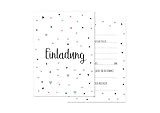 Friendly Fox Einladung Dreiecke - 12 Einladungskarten zum Geburtstag Kinder Teenager Mädchen Jungen - Karten mit Umschlag - Partyeinladung - modernes Design - Triangles (Mint)