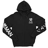 Osheoiso Tokyo Revengers Jacke Anime Merch Kleidung Pullover Manjirou Sano Kapuzenjacke Zip-Up Hoodie Cosplay Japans 3D Top C Schwarz L