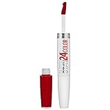 Maybelline New York Make-Up Lippenstift Superstay 24h Color liquid Lipstick Red Alert/Knalliges Hellrot mit 24 Stunden Halt, 1 x 5 g