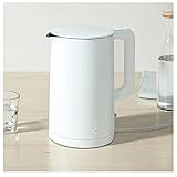 UFFD Wasserkocher,1,5 Liter,1500W Schnellkochender Glas Wasserkocher mit,Kabelloser Wasserkocher,BPA-frei,Abschaltautomatik&Trockengehschutz,Warmhaltefunktion (Color : White)