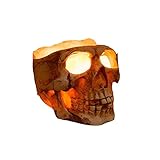 YGWANZD LED Totenkopf Statue Licht Für Halloween Stehtisch Dekor, Nachtlicht Harz Totenkopf Prop Horror Spukhaus Party Ornament Dekoration Mit LED Leuchtenden Augen Schreibtischlamp