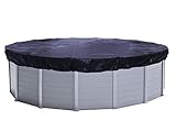 QUICK STAR Solarplane Pool Rund Ø 460cm für Pools 366-400 cm Winterabdeckplane Poolabdeckung 200g/m² Schw