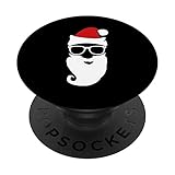 Nikolaus Santa Outfit Mütze Sonnenbrille Bart PopSockets mit austauschbarem PopGrip