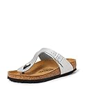 BIRKENSTOCK Gizeh Birko Flor Silber Sandalen-UK 5