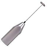 worahroe Elektrische Milch Fruchte Handheld Ei Whisk Mixer Fruchte Hand Ei Foam Maker Getränke Kaffee Rührer Foamer, Silb