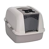 Catit,50695,Katzentoilette AA8mit Abdeckung,Jumbo, 54 x 43 x 46 , weiß/g