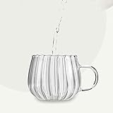 HNHYNSY Retro Kaffeetassen Milchschale Kaffeetasse Kürbisschale Heimglas Frauen Blume Tee Tasse Retro-Becher (Color : A)