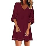 Damen Sommer Swing Kleid Strandkleider Blusenkleid Sommerkleid Freizeit Kurzarm Blumenkleid Loose T Shirt Kleid Partykleid Cocktailkleid Maxikleider Damen Sommerkleid Boho Freizeitkeid D