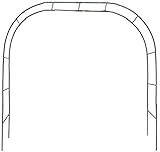 LIUZKH Rosenbogen aus Metall mit Stahlrahmen, 2 m, robust, für Kletterpflanzen, Torbogen, röhrenförmig, Hochzeitsbogen, Garten, Kletterpflanze, Rank