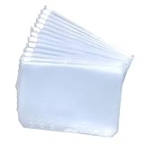 NeeyBing 12 Packungen A7 Größe 6 Löcher Binder Taschen Kunststoff Binder Reißverschluss Ordner Wasserdicht 6 Löcher Reißverschluss Loseblatt Taschen für Dokumente Notebook