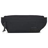 Bauchtasche Damen & Herren Schwarz - JOHNNY URBAN Tom Gürteltasche aus Recycelten PET-Flaschen für Alltag, Festival & Sport - Hochwertige Hipster Hip Bag Crossbody Tasche Wasserabw