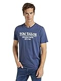 TOM TAILOR Herren 1021229 Basic Logo T-Shirt, 26011-Light Indigo Blue, S