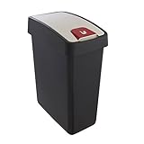 keeeper Premium Abfallbehälter mit Flip-Deckel, Soft Touch, 25 l, Magne, Graphit G