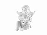 Engel mit Baritonhorn aus Biskuit Porzellan weiß matt in Rosenthal Qualität 6 cm im Geschenkk