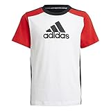 adidas Jungen B Bos Tee T-Shirt, Weiß/Schwarz/Rojint, 5 Añ