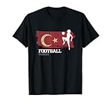 Fußball Türkei-Flagge für Damen, Fußballspieler T-S