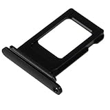 jbTec SIM-Tray Karten-Halter passend für Apple iPhone XR - Slot Schlitten Card Kartenhalter Karte Rahmen Simkarten Simkartenhalter Holder Handy, Farbe:Schw