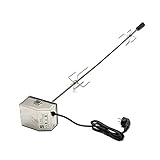 CDZHLTG Edelstahl Grillspieß Set Motor 220V, 2-3 U/min, Elektrischer Drehspieß 105cm BBQ Rotisserie Einsatz für Universal-Gasgrill, Barbecue-Grill und Elektrog