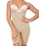 SLIMBELLE Shape Body Damen Figurformender Shapewear Nahtlos Body Shaper mit Bein Unterbrust Bauchweg Formbody Taillenformer Miederbody Offene Brust Shaping Bodysuit Formende Unterw