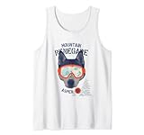 Snowboard Wolf Winter Aspen Colorado Berge Holidays 1986 Tank Top