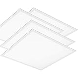 4 Panelleuchten, Einlegeleuchten 62x62, Backlit Panel mit opaler Abdeckung, Farbtemperatur 4000K (neutralweiß), Max 4000 lm, 36W, Schutzart IP40