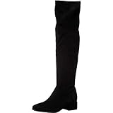 Tamaris Damen Stiefel, Frauen Overknee Stiefel, Overknee-Boots lederstiefel Flacher Absatz reißverschluss weiblich Lady Ladies,Black,39 EU / 5.5 U