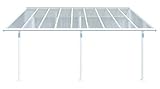 Palram Hochwertige Aluminium Terrassenüberdachung, Terrassendach Sierra 299x555 cm (TxB) - weiß inkl. Befestigung und Reg