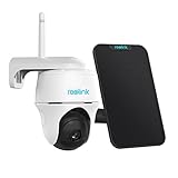 Reolink 2K PTZ Solar Überwachungskamera Aussen Akku, Personen-/Autoerkennung, 355°/140° Pan Tilt WLAN IP Kamera Outdoor 2.4GHz WiFi, PIR-Sensor, Wasserdicht, 2-Wege-Audio, Argus PT mit Solarpanel-4M