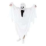 Qchomee Halloween Geister Kostüm Gespenst Kostüm Ghoul Kostüm Kaputze Halloween kostüm Teufel Halloween Umhang Horror für Erwachsene Kinder Einheitsgröße Kinder-kostü