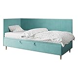 MKS MEBLE - STAS3 Bett Kinderbett Boxspringbett - Jugendbett Einzelbett - Polsterbetten für Kinderzimmer und Jugendzimmer - 90x200 - Türk