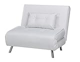 Schlafsessel Jugendsessel Gästebett Como Klappsessel Kunstleder weiß Max