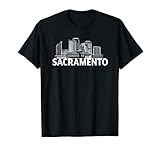 Sacramento Kalifornien USA Skyline Silhouette Umriss T-S