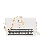 DOLDOA Damen Rucksack Handtasche Geschenk Damentasche Damentasche Wilde Umhängetasche Mädchen Umgeschlagene quadratische Tasche Süße Boxentasche (Weiß)