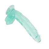 FEIZAOFEN G-Pūnkt Víbrátǒrèn Grün Vibriert Super Männer Silikon Realistisch Frauen Damen Massage Körper Toys Mit L:30cm HM93021L