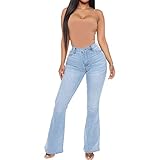 Fashion Trend Stitching Washed Denim Stretch Slim Schlag