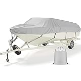 600D PVC Bootsabdeckung, 11-27 ft wasserdichte Motorboot Persenning Heavy Duty Bootspersenning für Schlauchboot Bootsplane Boot Abdeckplane Bootsverdeck