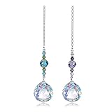 Jovivi 2 Stück Kristall Sonnenfänger Fensterdekoration Glas Prismenkugel Suncatcher Home Büro Garten Fenster Hängend O