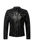 Freaky Nation Herren Act Tough-FN Lederjacke, Black, XL