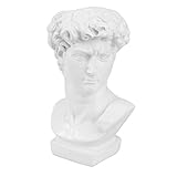 DOITOOL Skulptur Kopf Pflanzer Griechische David Statue Saftige Pflanzer Vase Stift Make-Up Pinselhalter für Garten Wohnk