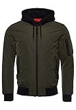 Superdry Herren Military Flight Bomberjacke Dunkles Kaki M