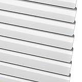 JH1uxbla Jalousie Weiße Metalljalousien Schnurlose Mini-Farbton, 90% Lichtfilterfenster Schatten Wasserdicht & Wärmedämmung für Schlafzimmer Badezimmer, Küche, Büro, 46 ​​Größ