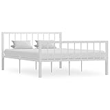 HUANGDANSP Bettgestell Weiß Metall 140x200 cmMöbel Betten Zubehör Betten Bettg