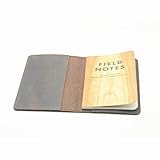 JJNUSA Moleskine Cahie Vintage nachfüllbarer Notizblock aus echtem Leder, Reisetagebuch für 8,9 x 14,9 cm Dunkelb