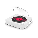 FYRMMD Tragbarer CD-Player Bluetooth-Lautsprecher Stereo-CD-Player Led-Bildschirm Wandmontierbare CD-Musik-Player-Fernbedienung (Colo (Plattenspieler)