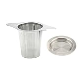WGGTX Teefilter Extra Fine Edelstahl Teesieb Mesh- Sieb Doppelgriffe for Hanging auf Teekannen, Tassen, Becher zu steilem ungeheftetes Tee und Kaffee Tee, Gewürz. (Size : B)