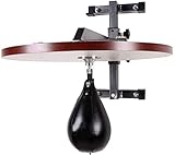 Speedball Boxen-Speedball, Wandmontierte Box-Geschwindigkeit-Kugel-Plattform-Stand-Wand-Halterung-Erwachsener Boxen-Vent Ball-Lochtasche Boxen Sport Fitness-Training (Color : Black)