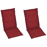 FAMIROSA Gartenstuhlauflagen 2 STK. Weinrot 120x50x4