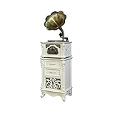 JRZTC Grammophon, Vintage Retro Big Horn Massivholz Klassische Grammophon Phonograph Form Stereo Lautsprecher Sound System Musikbox Schallplattenspieler LP Play